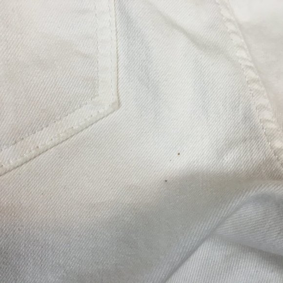 Old Navy Shorts 14 32 Women Semi Fitted Cuffed Mid Rise Jean Denim White Stretch - Picture 10 of 12